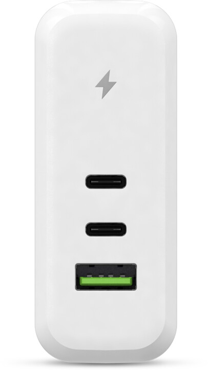 EPICO síťová nabíječka GaN, USB-A, 2x USB-C, 100W, bílá_587259810