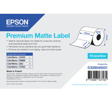 Epson ColorWorks role pro pokladní tiskárny, Premium Matte Label, 102x51mm, 650ks C33S045531