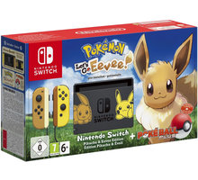 Nintendo Switch, černá/žlutá + Pokémon: Let&#39;s Go Eevee + Poké Ball_94821612