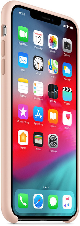 Apple silikonový kryt na iPhone XS Max, pískově růžová_1877725420