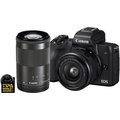 Canon EOS M50, černá + EF-M 15-45mm IS STM + EF-M 55-200mm IS STM