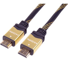 PremiumCord GOLD HDMI High Speed + Ethernet kabel, zlacené konektory, 5m_220739370