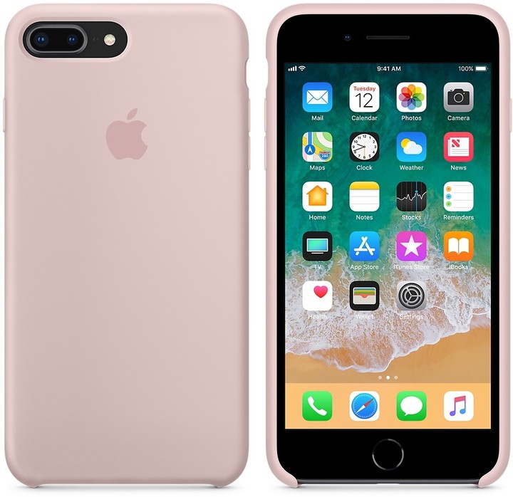 Apple silikonový kryt na iPhone 8 Plus / 7 Plus, pískově růžová_1215571578