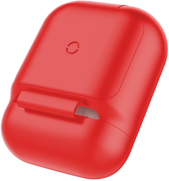 Baseus pouzdro pro sluchátka Airpods s funkcí bezdrátového nabíjení, červená_1119404716