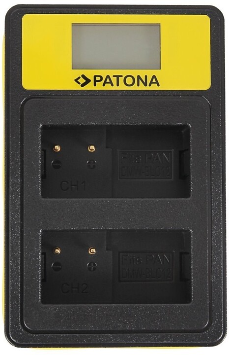 Patona nabíječka Dual Panasonic DMW-BLC12 E s LCD, USB_272874459
