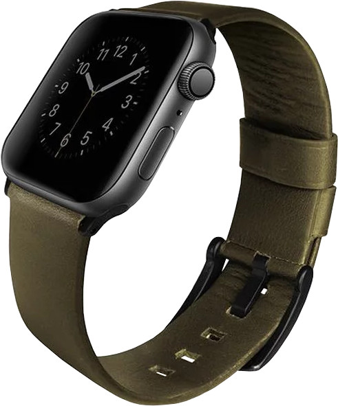 UNIQ Mondain Apple watch 4 Genuine Leather strap 44mm, olive_91510114