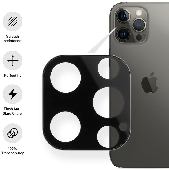 FIXED ochranné sklo fotoaparátu pro Apple iPhone 13 Pro Maxi, černá_1127925293