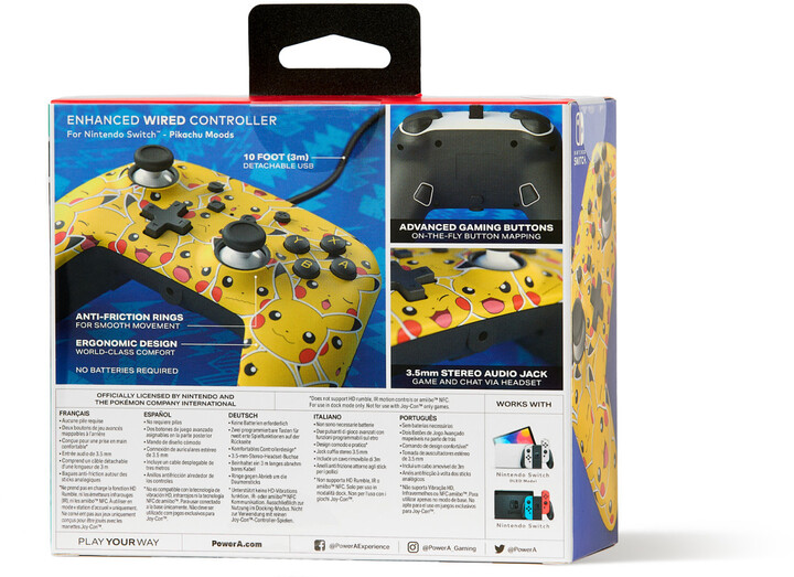 PowerA Enhanced Wired Controller, Pikachu Moods (SWITCH)_1787688443