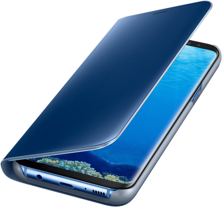 Samsung S8+, Flipové pouzdro Clear View se stojánkem, modrá_2418827
