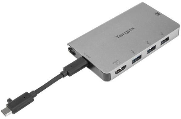 Targus hub USB-C - 3x USB, HDMI, SD/MicroSD, 4Kx2K@30Hz, stříbrná_1359843639