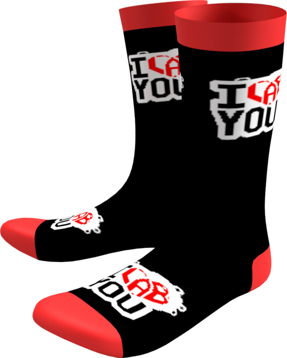 Ponožky I LAB YOU - černo-červená, 39-42_273164326