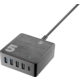 CellularLine síťová nabíječka Multipower 5 Fast, USB-C, 4xUSB, PD, 60W, černá_1001811213