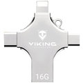 Viking 4v1 Flash disk USB Type-A,Lightning, Micro USB, USB Type-C, 16 GB_448216432