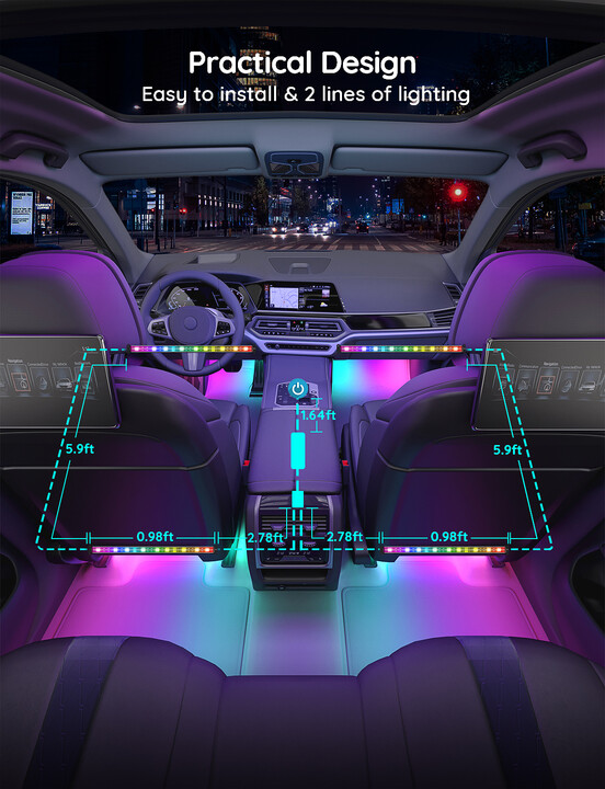 Govee Smart LED pásky do auta RGBIC_1430605384
