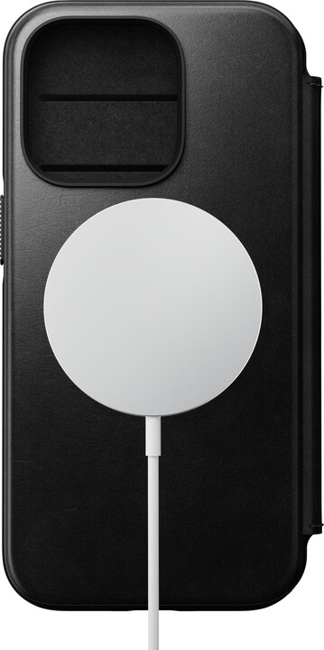 Nomad kožené flipové pouzdro MagSafe Folio pro Apple iPhone 14 Pro, černá_1409356914