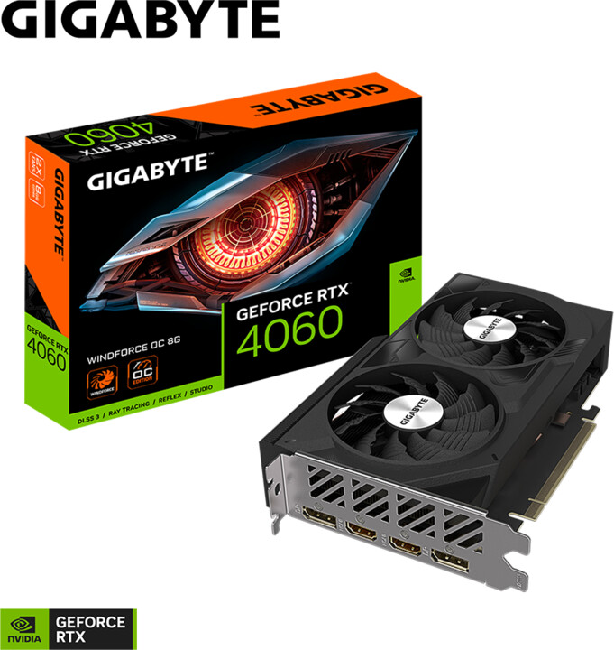 GIGABYTE GeForce RTX 4060 WINDFORCE OC 8G, 8GB GDDR6_769050330