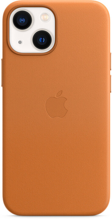 Apple kožený kryt s MagSafe pro iPhone 13 mini, zlatohnědá_263874887