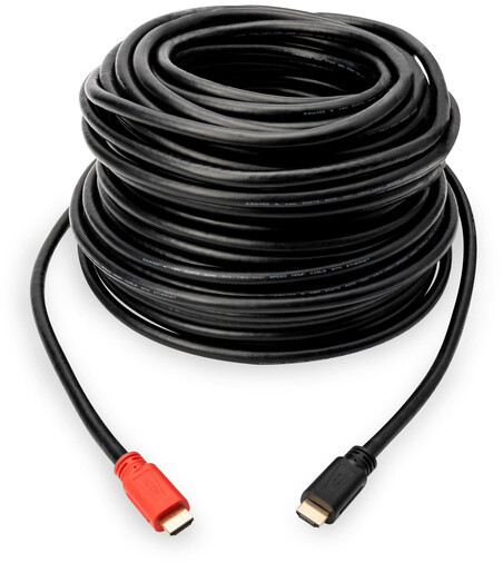 Digitus kabel HDMI - HDMI, M/M, pozlacené konektory, s aktivním zesílením, Ethernet, 10m, černá_925993504