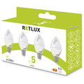 Retlux žárovka REL 35, LED C37, 4x5W, E14, teplá bílá, 4ks_906214809