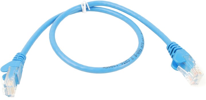 UTP kabel rovný kat.6 (PC-HUB) - 3m, modrá