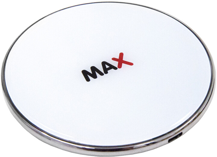 MAX bezdrátová nabíječka 7.5W/10W/15W, bílá
