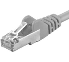 PremiumCord Patch kabel UTP RJ45-RJ45 level 5e, 0.1m, šedá