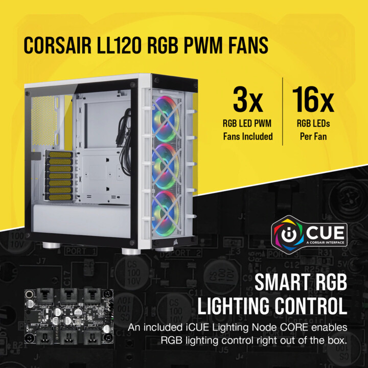Corsair iCue 465X RGB, bílá_156651543