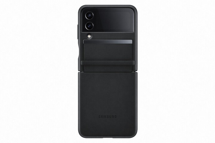 Samsung flipový kožený kryt pro Galaxy Z Flip4, černá_847662601