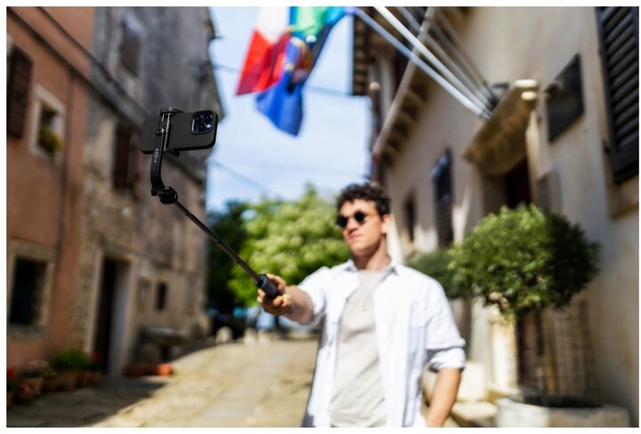 FIXED selfie stick s tripodem Snap XL a bezdrátovou spouští, 1/4&quot; závit, černá_952141053