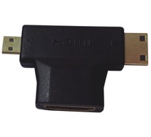 PremiumCord adaptér HDMI na mini HDMI typ C a micro HDMI typ D