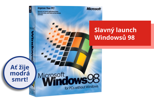 Slavný launch Windowsů 98
