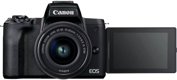Canon EOS M50 Mark II, černá + EF-M 15-45mm IS STM + SB130 + karta 16GB