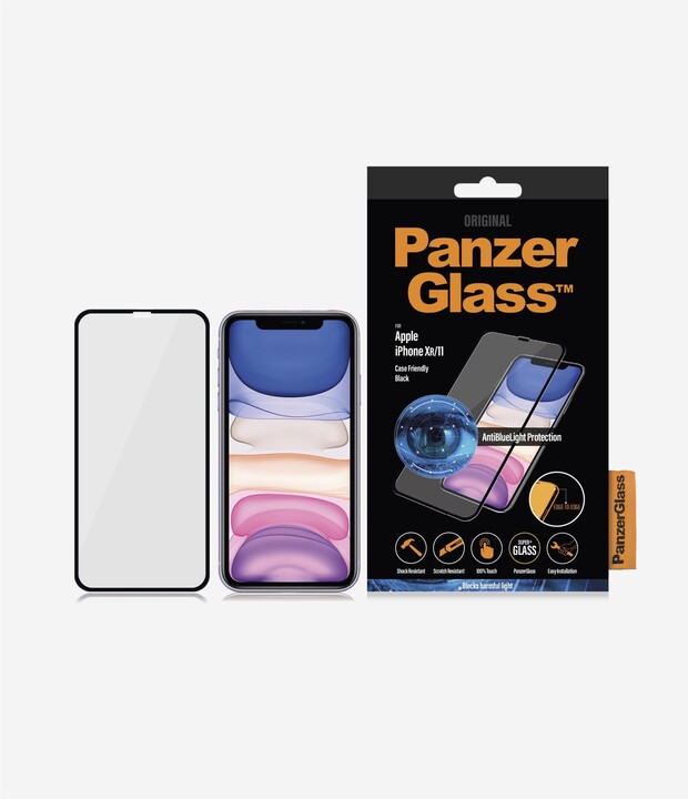 PanzerGlass Edge-to-Edge pro Apple iPhone 11/ iPhone Xr, Anti-blue light, černá_1417439184