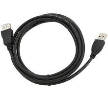 Gembird CABLEXPERT kabel USB A-A 1,8m 2.0 prodlužovací HQ zlacené kontakty, černá_1620769307