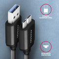 AXAGON kabel USB-A - micro USB 3.2 Gen 1 SPEED, 3A, 1m, černá_1899596593