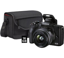 Canon EOS M50 Mark II, černá + EF-M 15-45mm IS STM + SB130 + karta 16GB O2 TV HBO a Sport Pack na dva měsíce