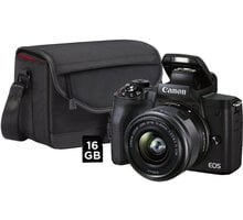 Canon EOS M50 Mark II, černá + EF-M 15-45mm IS STM + SB130 + karta 16GB - 4728C056