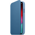Apple kožené pouzdro Folio na iPhone XS, modrošedá_1557843279