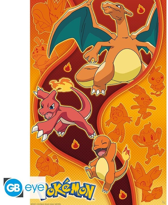 Plakát Pokémon - Fire Type (91.5x61)_976288848