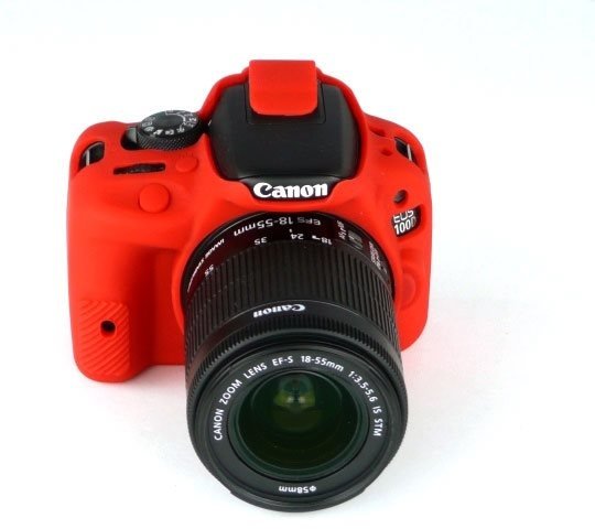Easy Cover silikonový obal pro Canon 100D, červená_1083189161