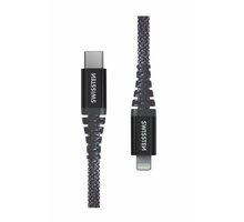 SWISSTEN odolný datový kabel USB-C - Lightning, 60W, kevlarový, 1.5m, černá 71544010