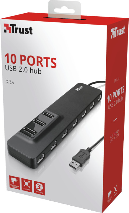 Trust Olla 10 Port USB 2.0 Hub_890417545