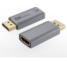 PremiumCord adaptér / redukce DisplayPort - HDMI, 8K@60Hz, 4K@144Hz, Male/Female, pozlacené konektory kportad30
