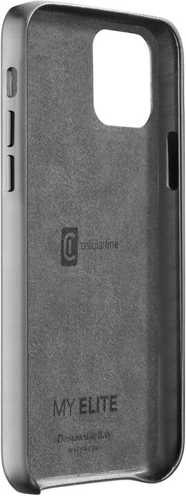 CellularLine ochranný kryt Elite pro Apple iPhone 12/12 Pro, PU kůže, černá_1807750914