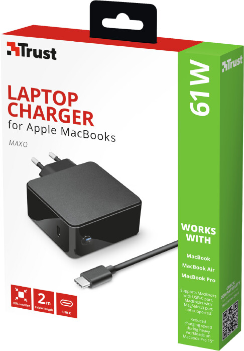 Trust Maxo napájecí adaptér pro ntb Apple 61 W USB-C_713345004