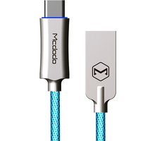 Mcdodo Knight rychlonabíjecí datový kabel USB-C s inteligentním vypnutím napájení, 1m, modrá_487976512