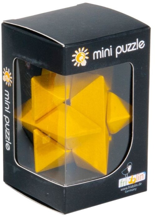 Hlavolam - Wooden puzzle Star, yellow_388877499