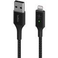 Belkin kabel USB-A - Lightning, M/M, MFi, Smart LED, opletený, 1.2m, černá_56026812