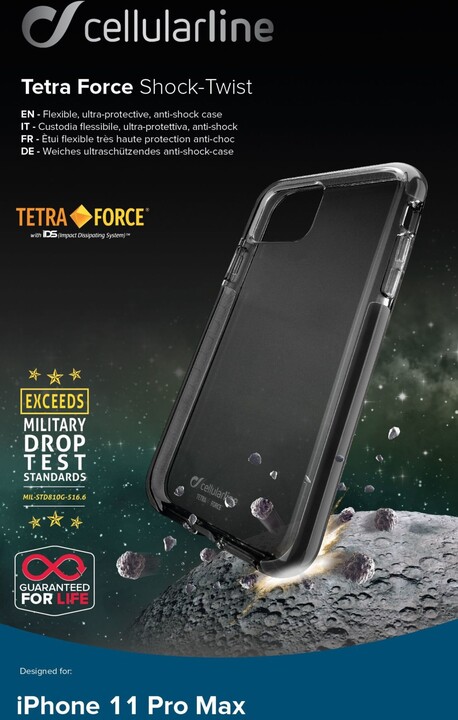 CellularLine ochranné pouzdro Tetra Force Shock-Twist pro Apple iPhone 11 Pro Max, transparentní_1212692788