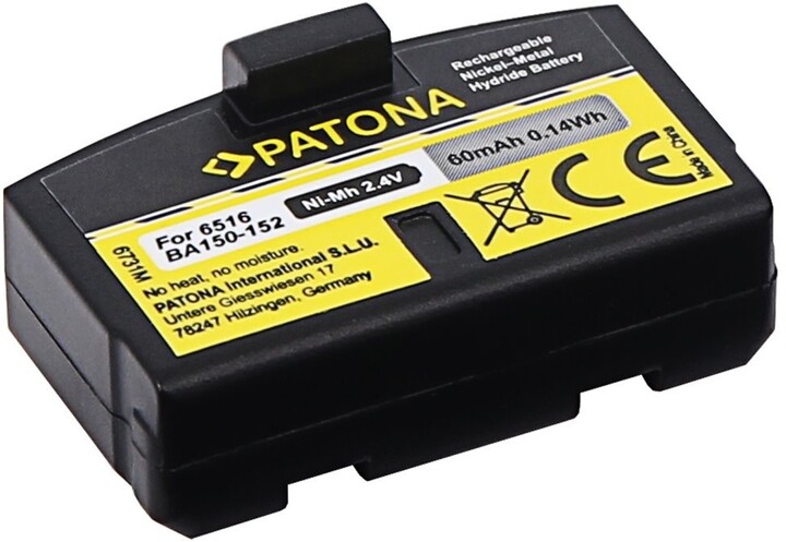Patona baterie pro sluchátka Sennheiser BA150/151/152, 60mAh, 2,4V, Ni-Mh_1671792605
